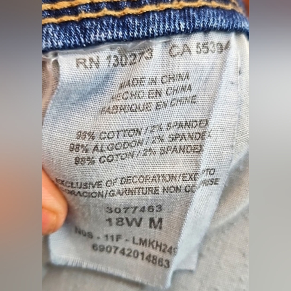 Lee Women's Denim Jeans Size 18W - Picture 9 of 11